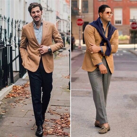 Jos A Bank 100% Cashmere Sport Coat Blazer Jacket Camel Tan Classic Preppy 44 LG - Picture 4 of 16